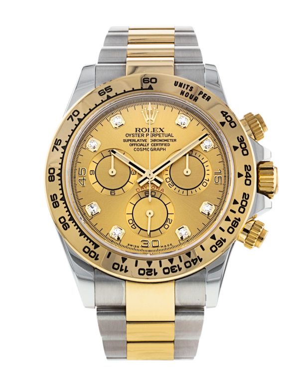 cadena Confesión Año Rolex Daytona 116503 Dial Champagne Diamond Pulsera para hombre Acero Oro  amarillo (ostra) - Replicas Relojes | Suizos Mejores Rolex Imitacion Watches
