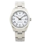 pre-owned-rolex-oyster-perpetual-automatic-white-dial-ladies-watch-177200
