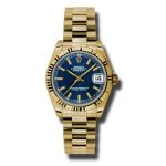 rolex-lady-datejust-31-blue-dial-18k-yellow-gold-president-automatic-ladies-watch-178278blsp